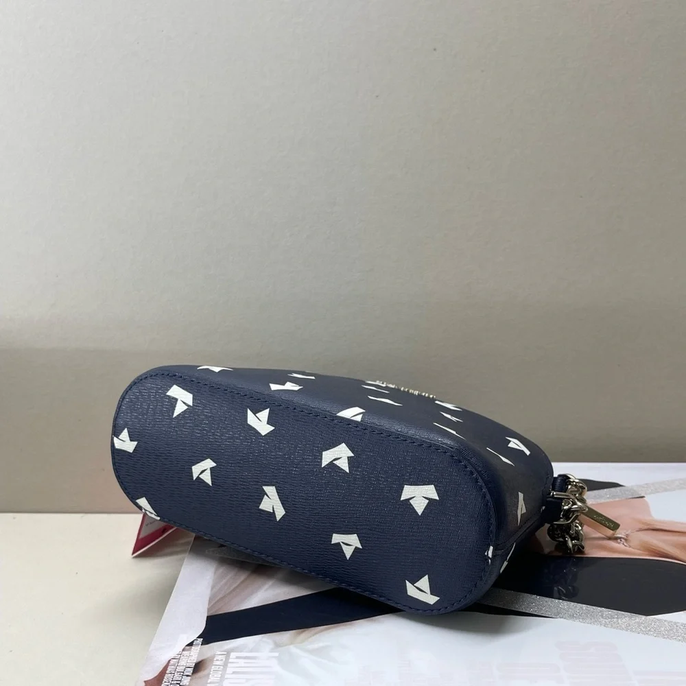 (new+tag) Kate Spade retail spencer boats dome leather crossbody navy